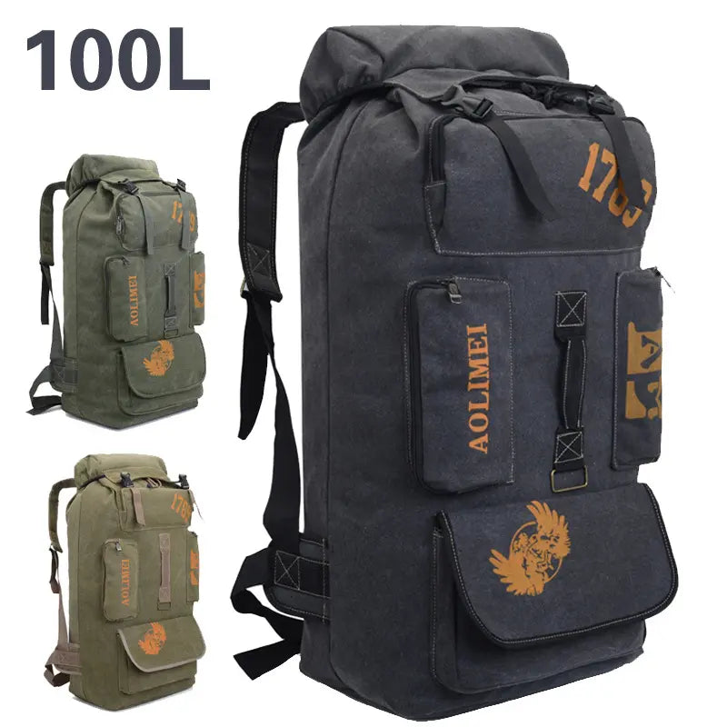 100L Large Capacity Travel Backpack & Camping Rucksack | Waterproof Luggage Bag
