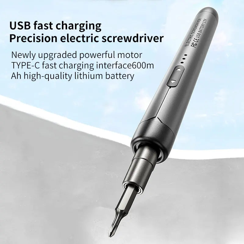 tools precision screwdriver set in black hard case, open view