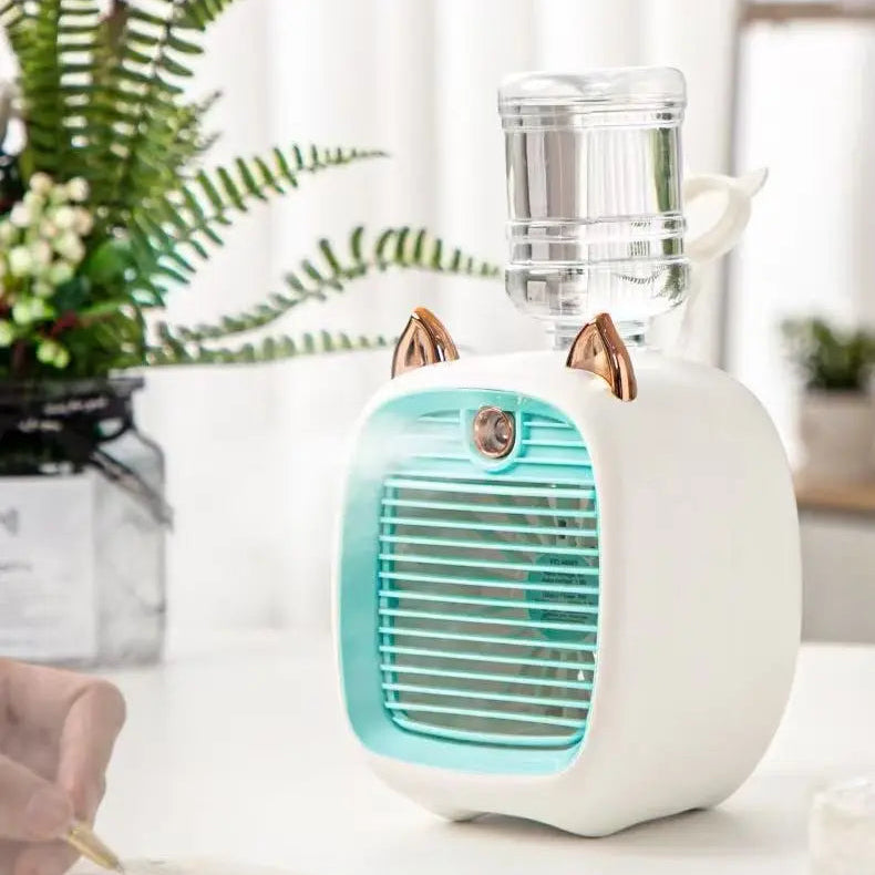 Viral "Little Fox" Mini Cooling Fan | Portable Humidifier Desk Fan