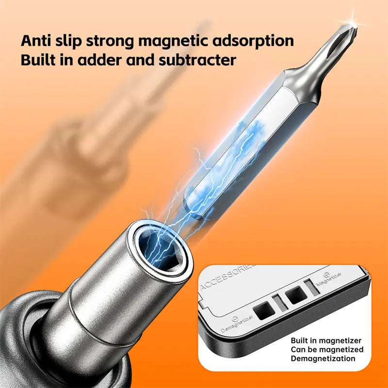 46-in-1 Precision Electric Screwdriver | Portable Cordless Tool Kit