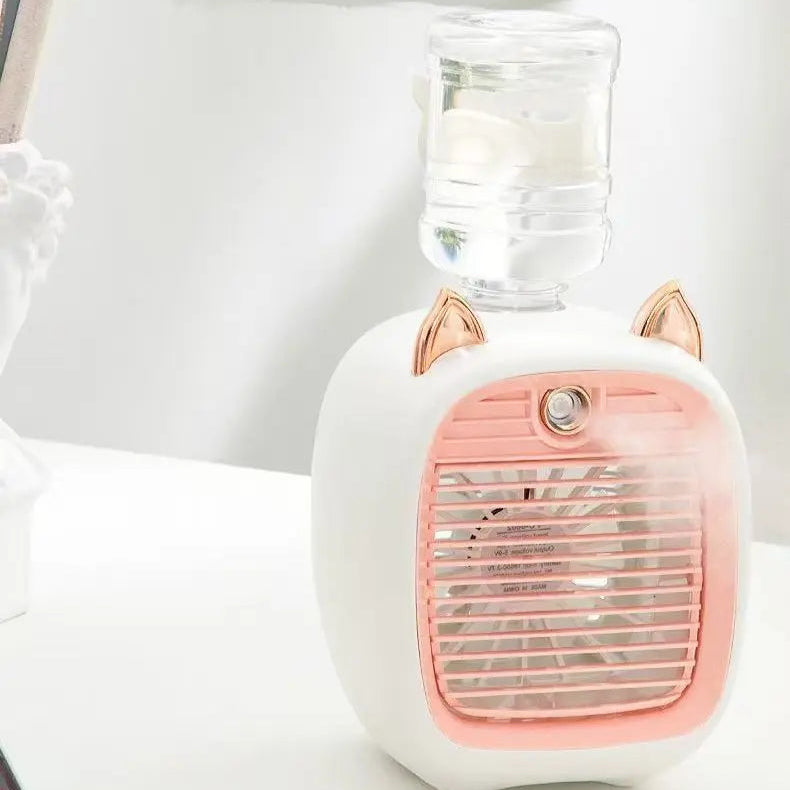 Viral "Little Fox" Mini Cooling Fan | Portable Humidifier Desk Fan