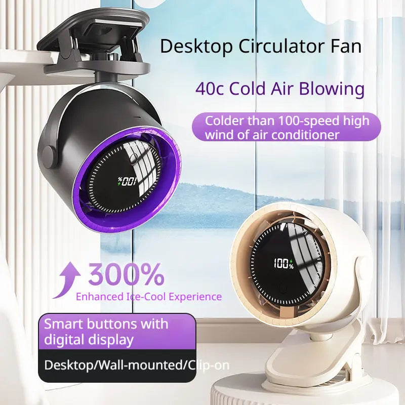 Rechargeable Mini USB Clip-On Fan | Portable Desktop Air Circulator