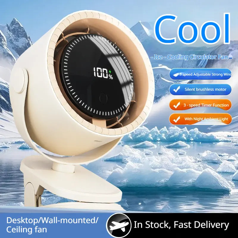 Rechargeable Mini USB Clip-On Fan | Portable Desktop Air Circulator