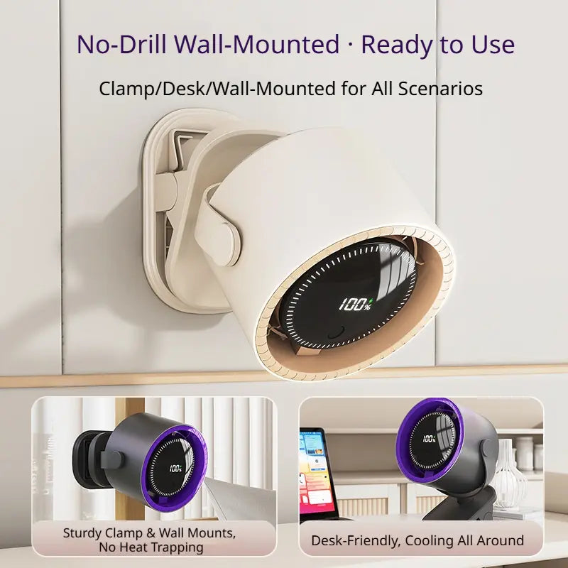 Rechargeable Mini USB Clip-On Fan | Portable Desktop Air Circulator