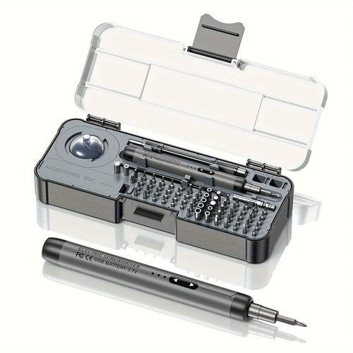 88-Piece Precision Mini Electric Screwdriver Set | Portable Cordless Tool Kit for Phone & Watch Repair