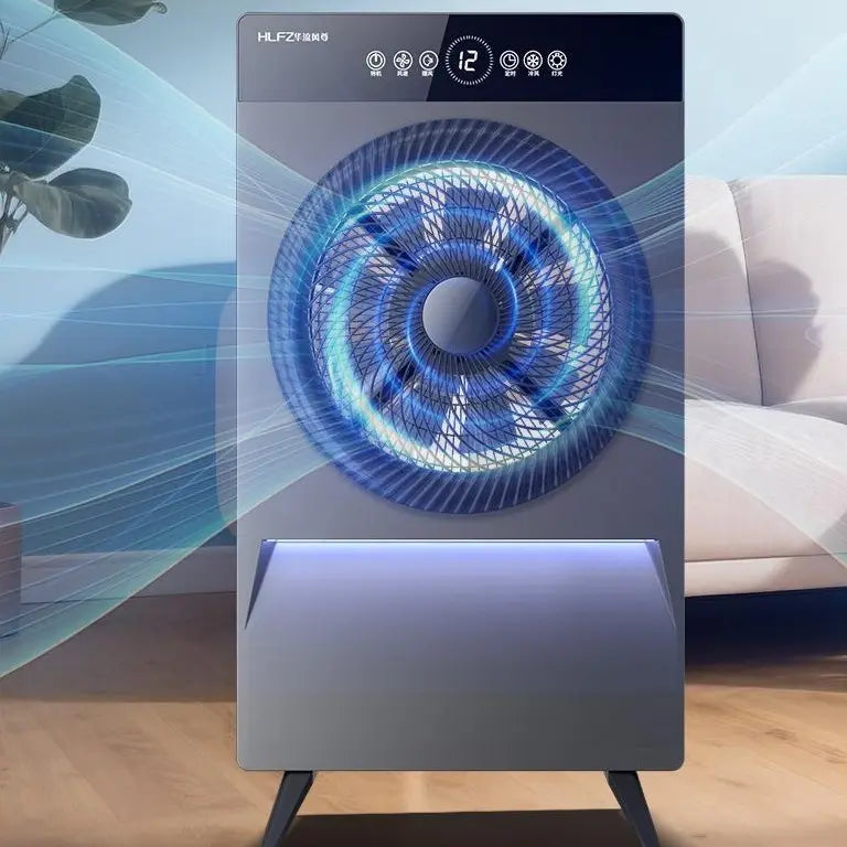 Voice-Controlled Air Circulation Fan | Floor-Standing Mist Cooler