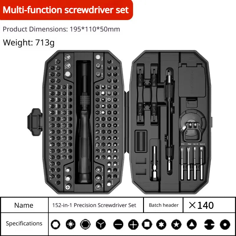 152-Piece Precision Screwdriver Set | Phone, Console & Watch Tool Kit