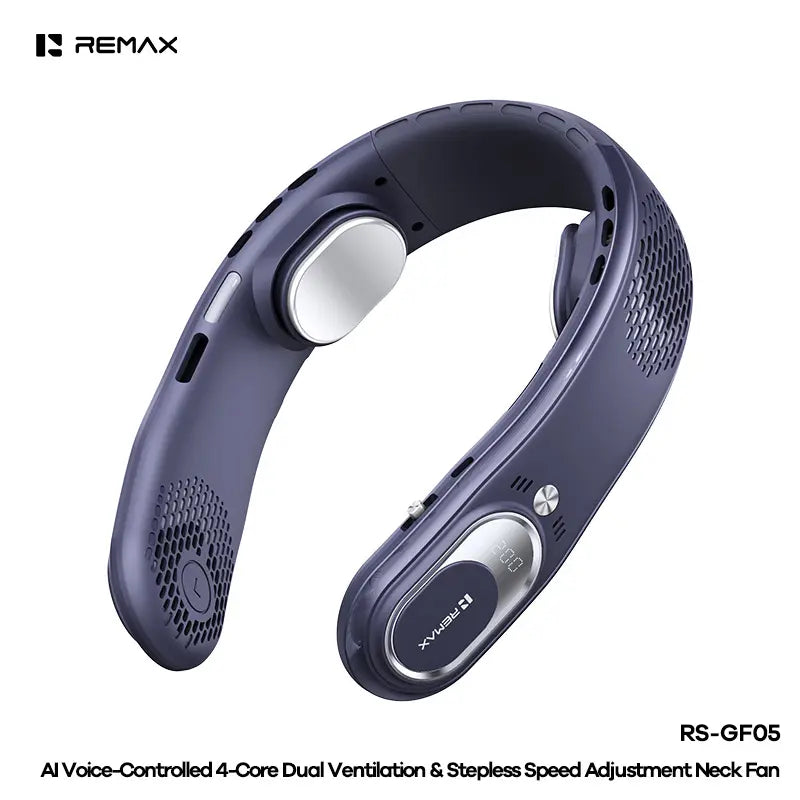 Portable Bladeless Neck Fan with Digital Display | Hands-Free Mini Fan