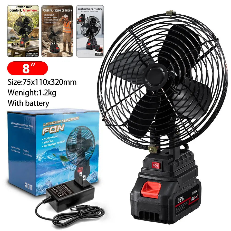 Portable Outdoor Camping Fan with Long Battery Life & Strong Wind | Rechargeable Lithium Fan