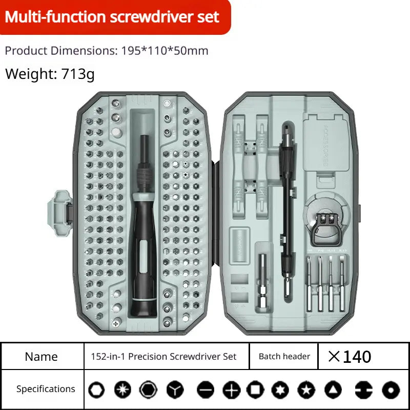 152-Piece Precision Screwdriver Set | Phone, Console & Watch Tool Kit