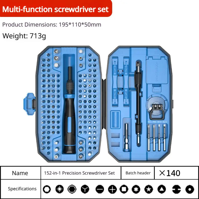 152-Piece Precision Screwdriver Set | Phone, Console & Watch Tool Kit
