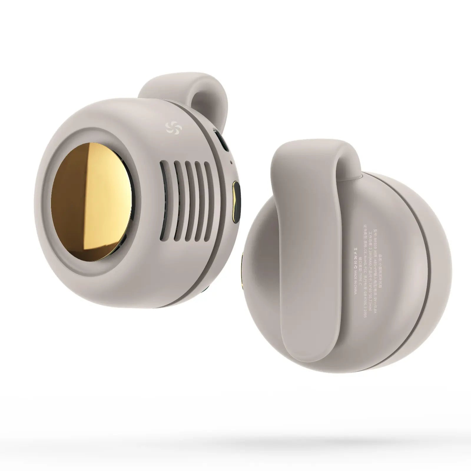 Bladeless Clip On Fan: Portable 5-Speed Wearable Mini Fan